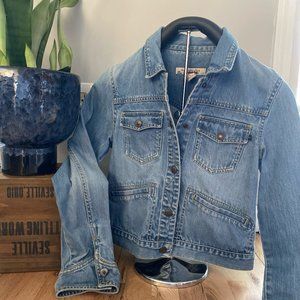 Abercrombie & Fitch Denim Jacket/Upcycled Jean Coat, Size MED